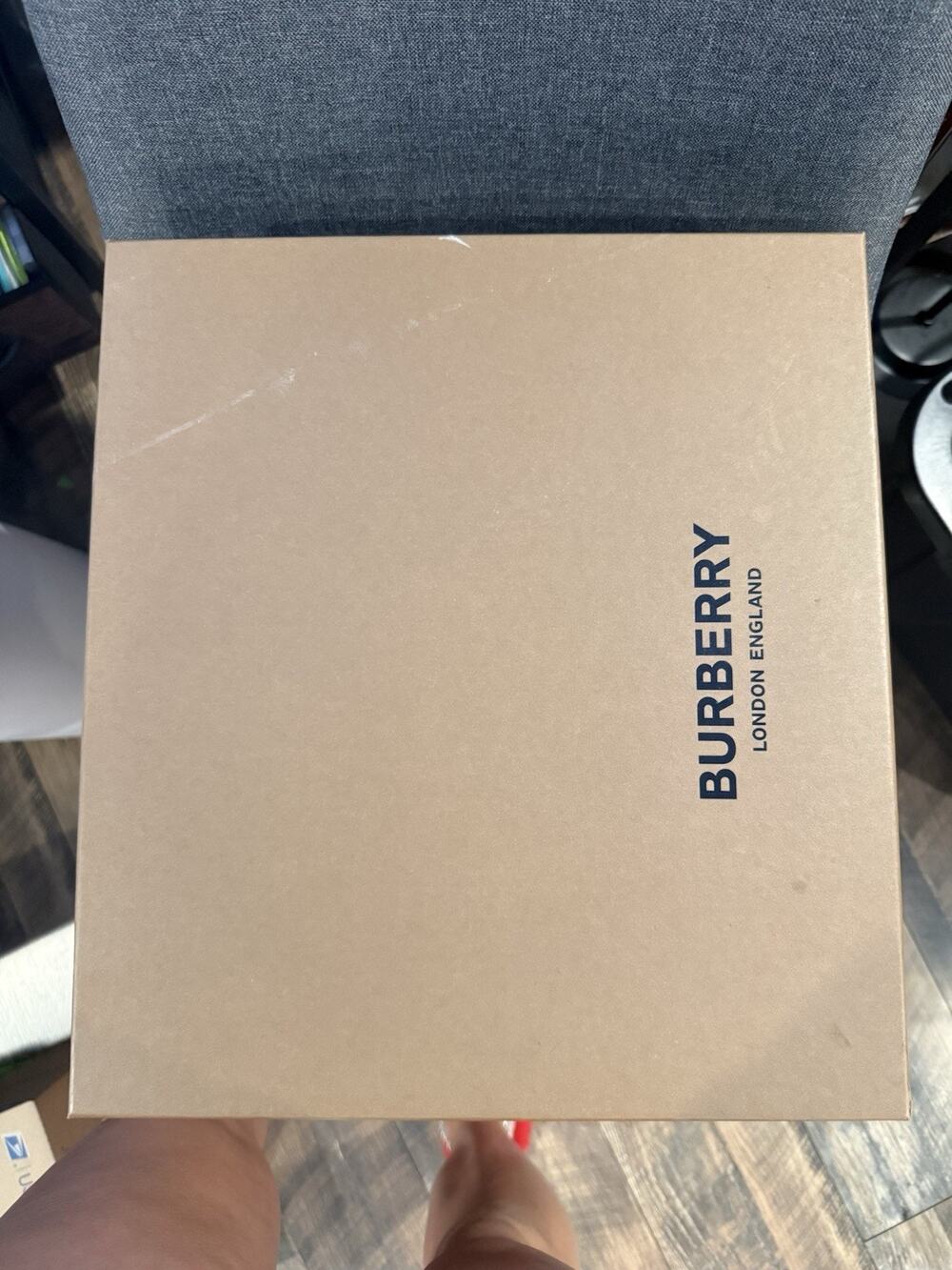 Burberry London England Empty Large Gift Box Brown 15x15 With Paper